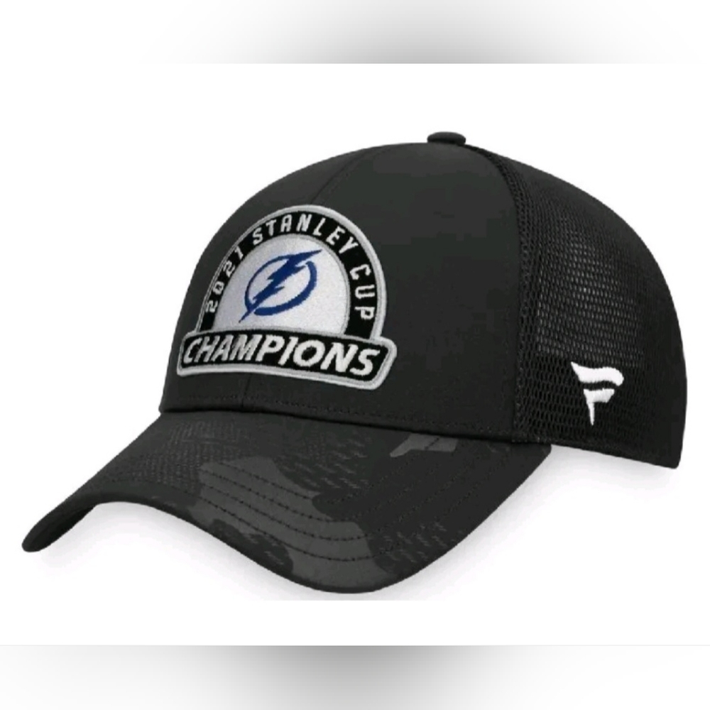 NEW Tampa Bay Lightening Fanatics Branded 2021 Stanley Cup Champions Hat Cap